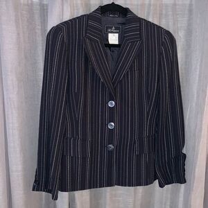 Les Copains Italy Navy and White Blazer